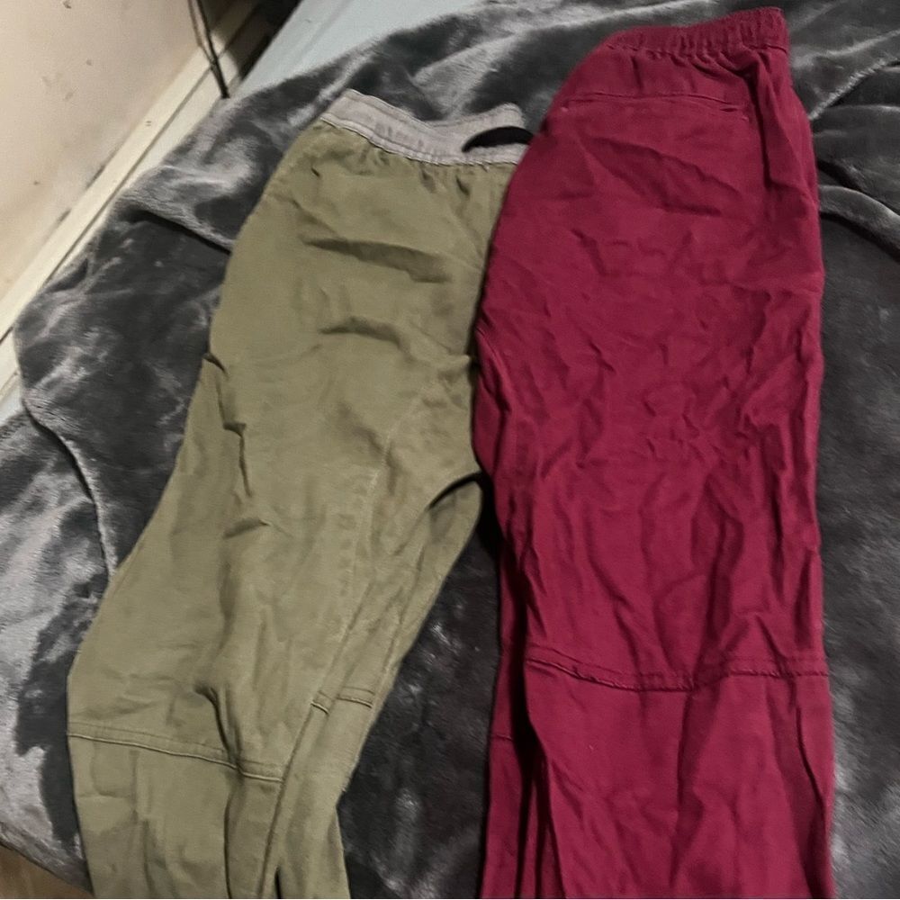 Mens joggers forest green maroon champagne red